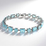 Bracciale in argento con Topazio Blu Cielo