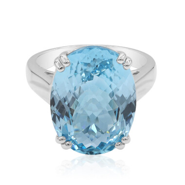 Anello in argento con Topazio Blu Cielo