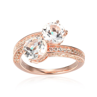 Anello in argento con Topazio Bianco
