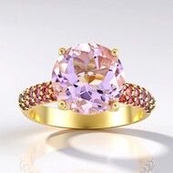 Anillo en plata con Amatista Rosa de Francia (Adela Silber)