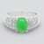 Anello in argento con Crisoprasio Imperiale