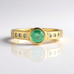 Anello in argento con Smeraldo Colombiano