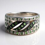 Anello placcato in platino con Diamante Fancy