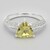 Anello in argento con Quarzo Oliva