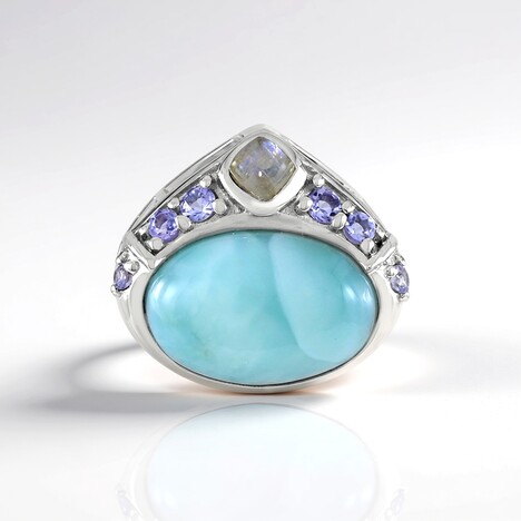 Ciondolo in argento con Larimar (KM by Juwelo)