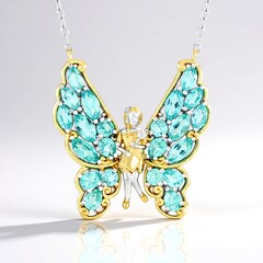 Collana in argento con Fluoroapatite Verde