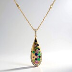 Collier en or et Saphir bleu de Ceylan (CIRARI)