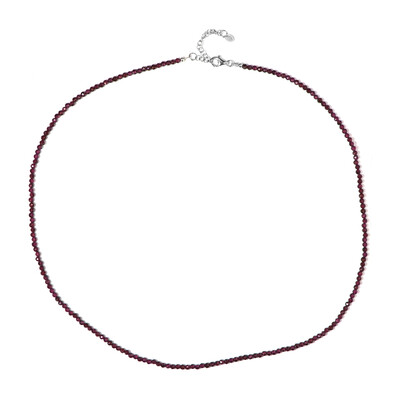 Magenta Garnet Silver Necklace