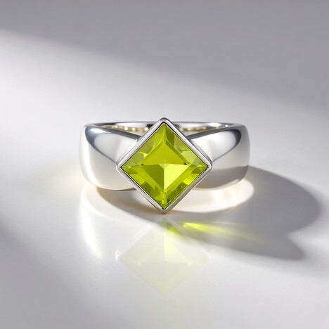 Anello in argento con Peridoto Arizona