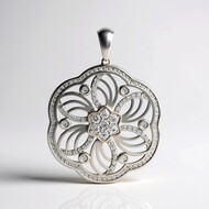 Colgante en plata con Zircón (Ornaments by de Melo)