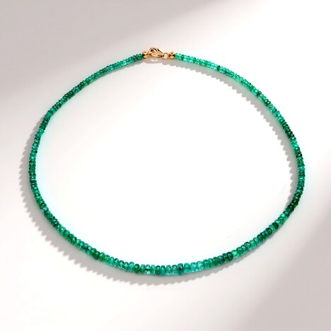 Collana in oro con Smeraldo Zambia