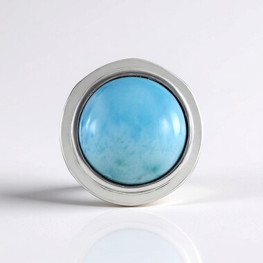 Zawieszka ze srebra platynowanego - Larimar (MONOSONO COLLECTION)