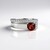Anello in argento con Granato Mozambico (de Melo)