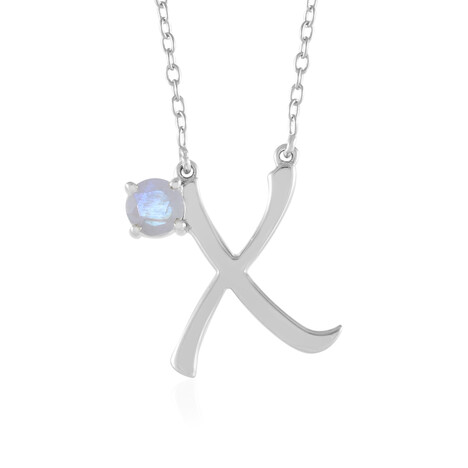 Collana in argento con Pietra di Luna Arcobaleno