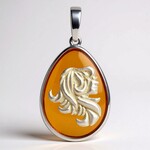 Ciondolo in argento con Ambra Baltica (dagen)