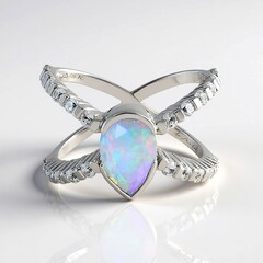 Anello in argento con Opale di Welo (de Melo Essence)