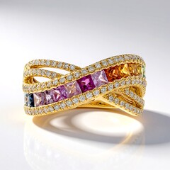 Anello in oro con Zaffiro Fancy (CIRARI)