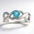 Anello in argento con Apatite Blu