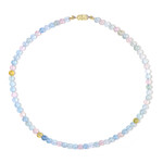 Brasilianischer Aquamarin-Silberhalskette (Adela Silber)