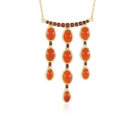 Collana in argento con Corniola (KM by Juwelo)