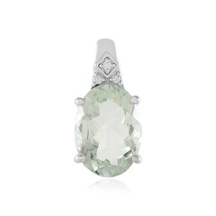 Green Amethyst Silver Pendant