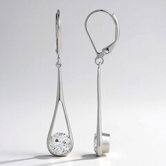 Orecchini in argento con Topazio Bianco