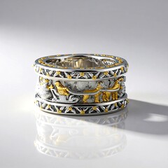 Anello in argento con Diamante I1 (H) (Gems en Vogue)