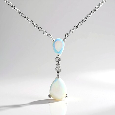 Collana in argento con Opale di Welo