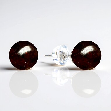Mozambique Garnet Silver Earrings
