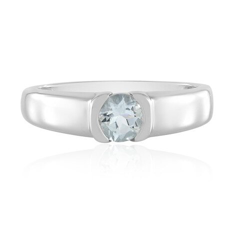 Anillo en plata con Aguamarina de Brasil