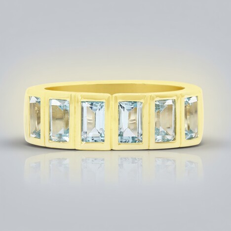 Anello in argento con Topazio Blu Cielo