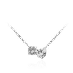 Collana in argento con Topazio Bianco