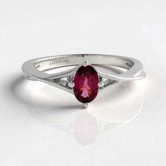 Anello in argento con Rodolite di Naktamunda