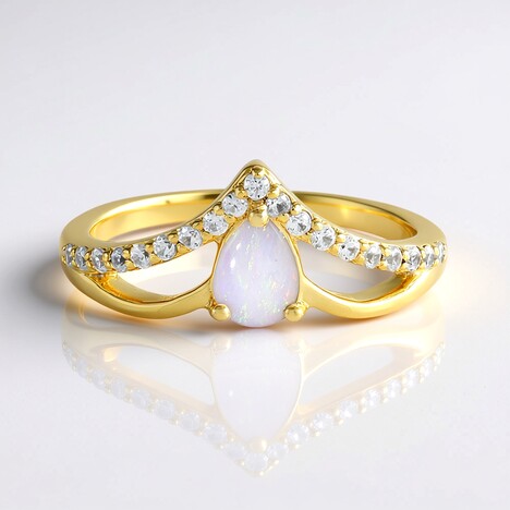 Anello in argento con Opale Australiano