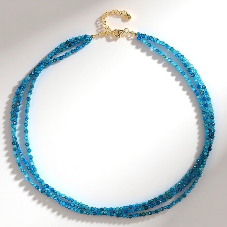 Collana in argento con Apatite Blu Neon