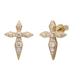 Pendientes en oro con Diamante I1 (H)  (CIRARI)