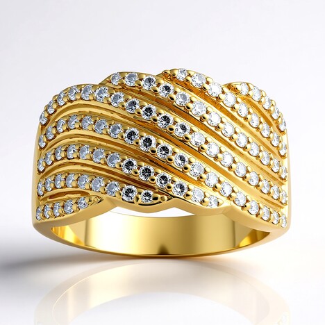 Anello in oro con Diamante SI1 (G) (Annette)