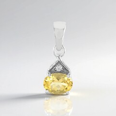 Ciondolo in argento con Berillo Giallo