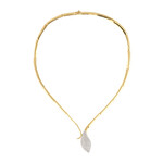 Zilveren halsketting met een zirkoon