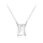 Collar en plata con Topacio blanco