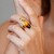 Bague en argent et Ambre baltique (dagen)