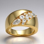 Bague en argent et Topaze blanche (Adela Silber)