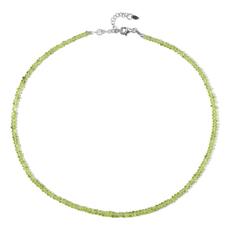 Peridot-Silberhalskette