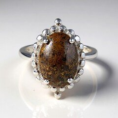Anello in argento con Quarzo Dinosauro