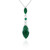 Emerald Colour Beryl Silver Necklace