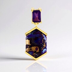 Ciondolo in argento con Turchese Ramato Porpora Mohave (Faszination Türkis)