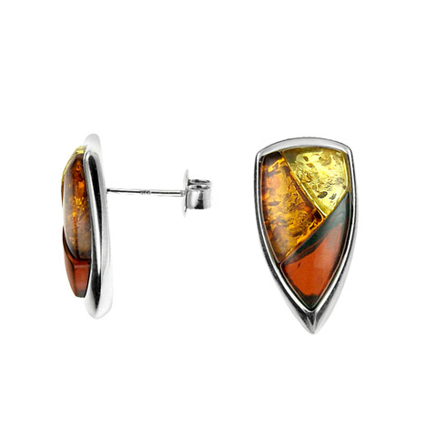 Baltischer Bernstein-Silberohrringe (dagen)