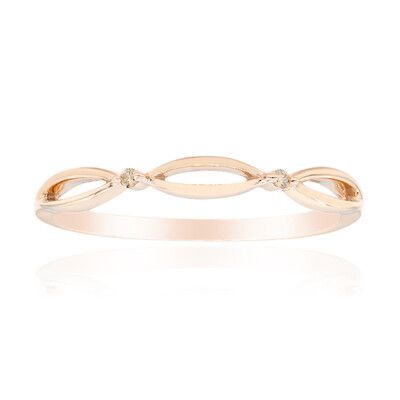 9K SI1 Argyle Rose De France Diamond Gold Ring (Annette)
