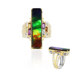 Anello in argento con Ammolite (Gems en Vogue)