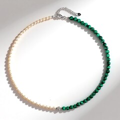Collana in argento con Malachite